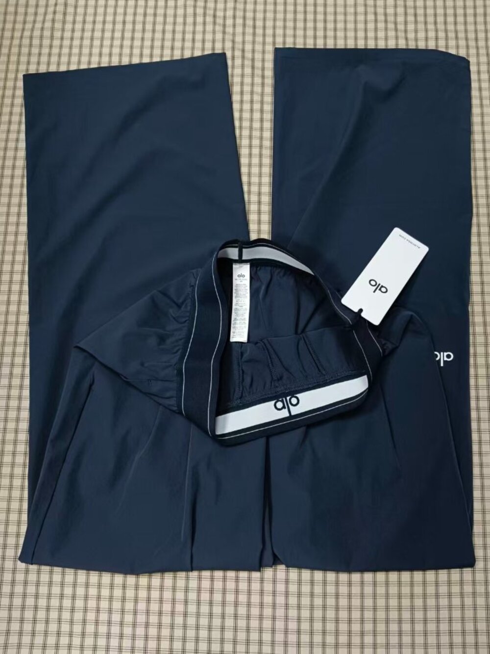 ALO Yoga Suit Up Trouser,Navy Blue Wide Leg Pants,Office Travel,Chic,30"Inseam😍 - Picture 4 of 8